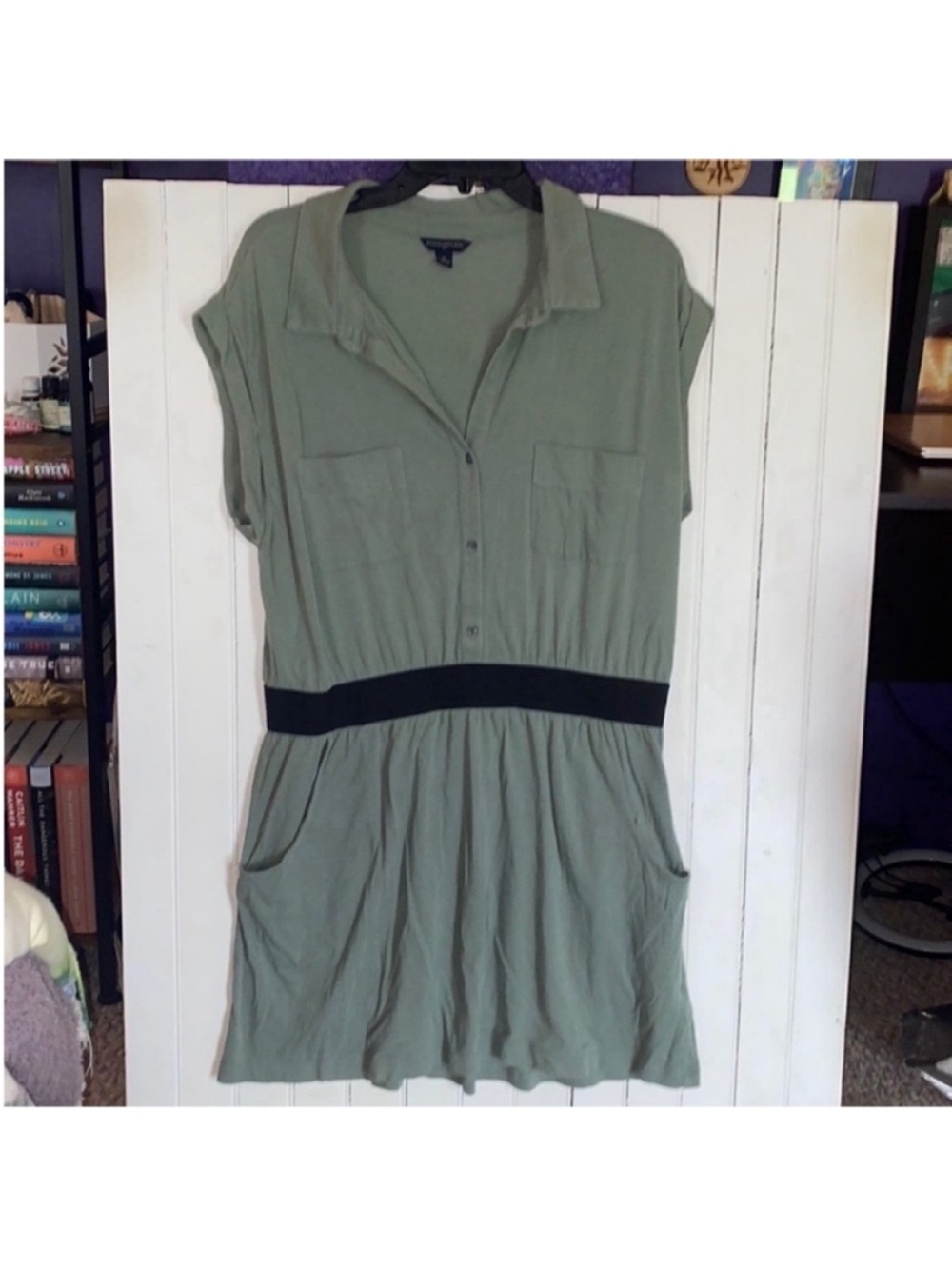 Banana Republic T-Shirt Dress Olive Green Size XL